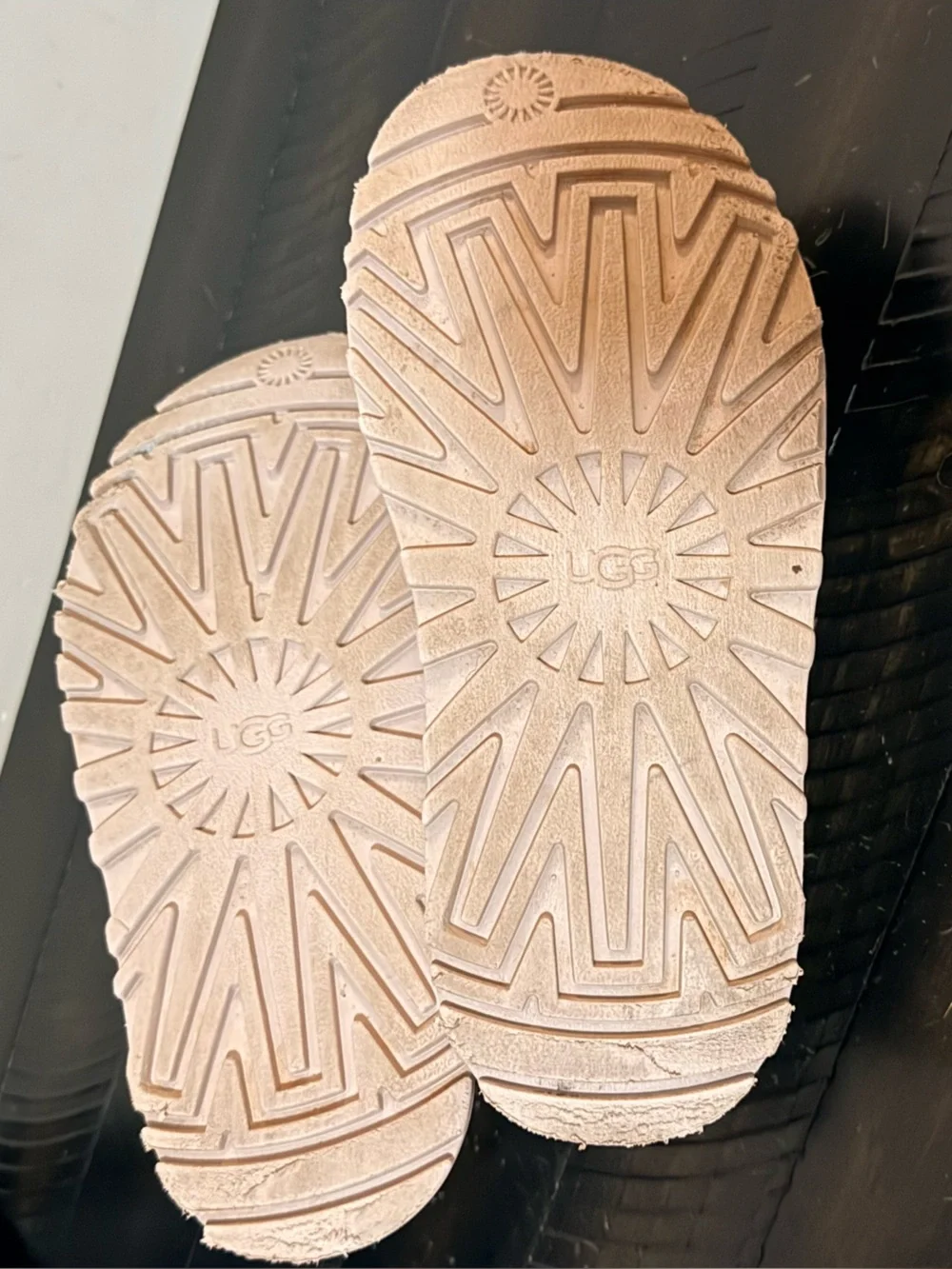 UGG Cream Platform Hook-and-Loop Sandal